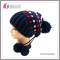 Chapeau de mode hiver femme avec POM POM